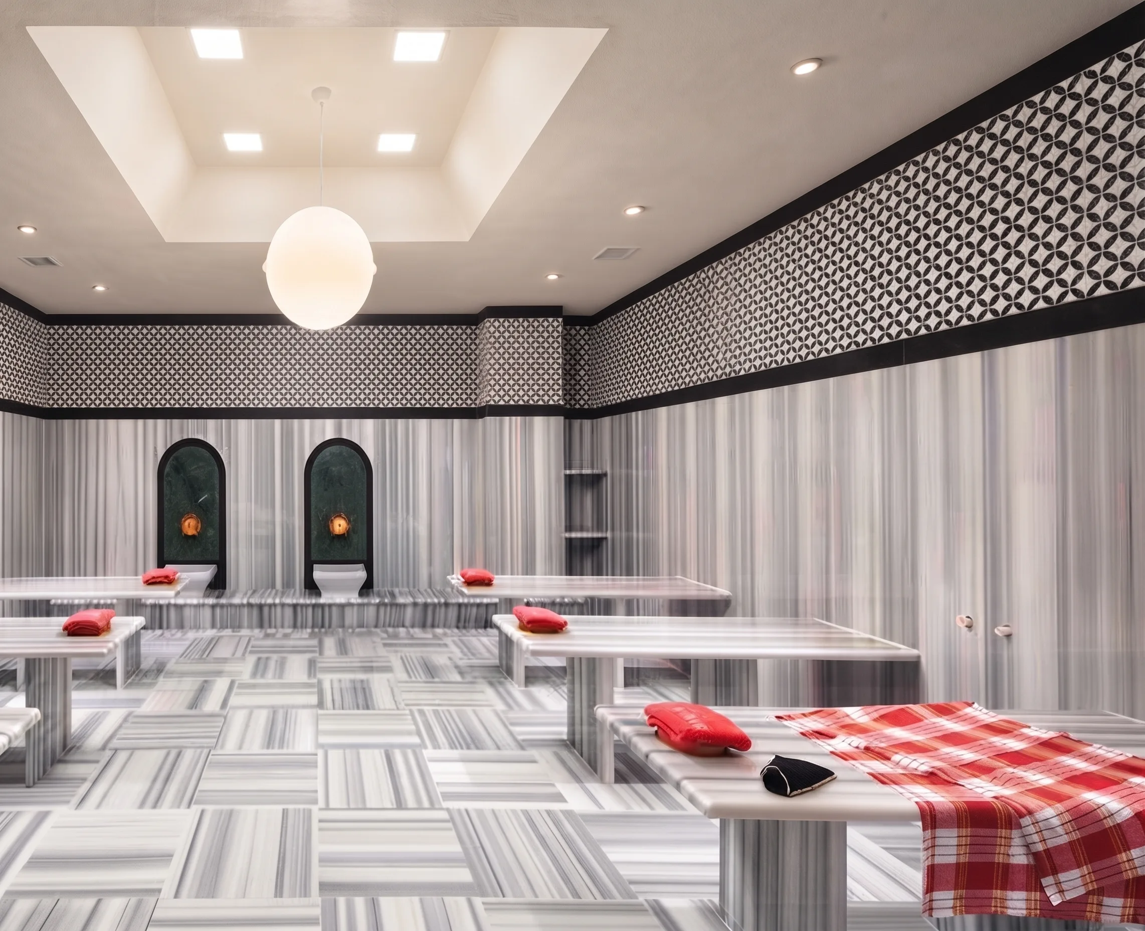 Küçükköy Hamam 365 hamam oturma alanları