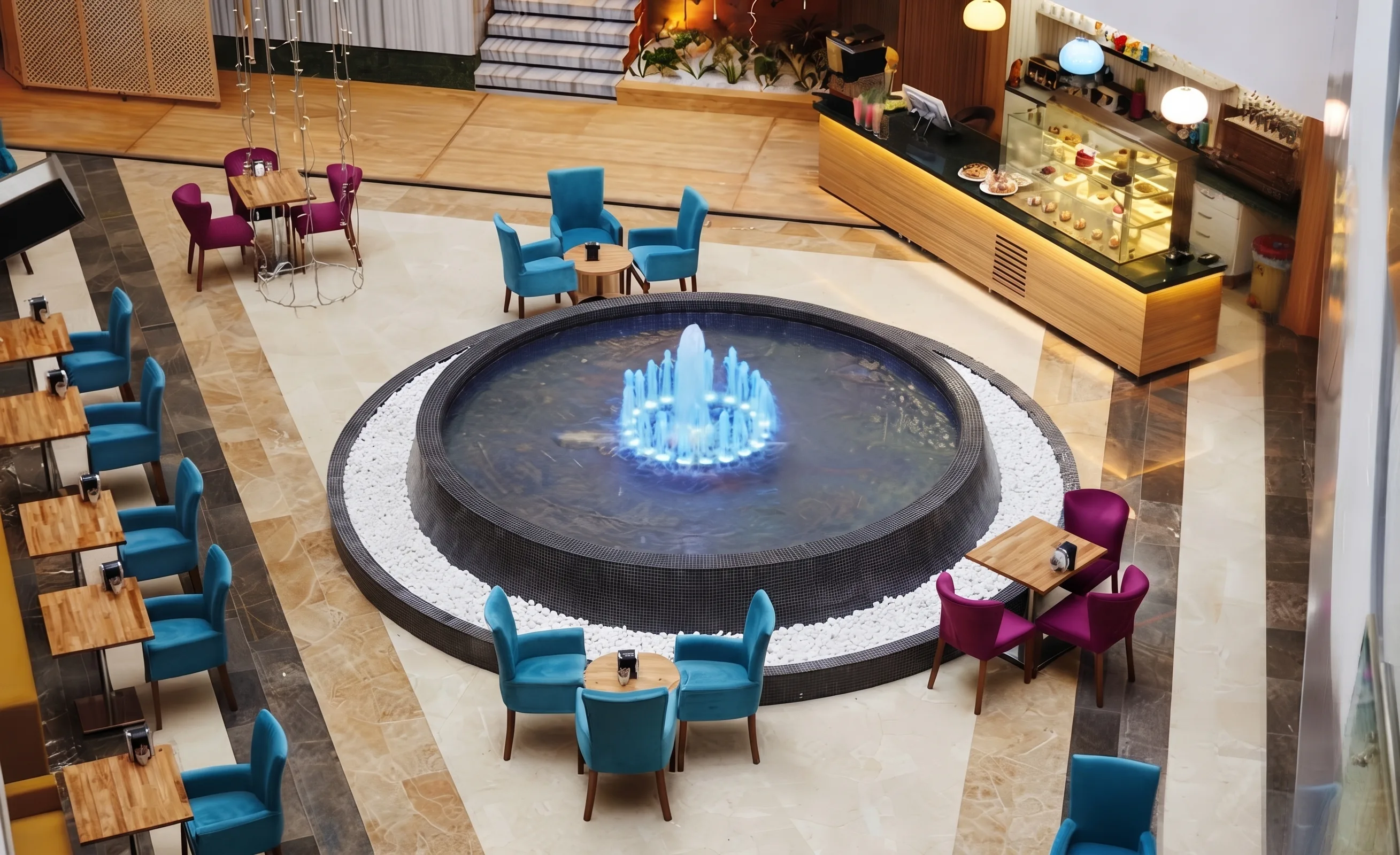 Küçükköy Hamam 365 lobi ve süs havuzu